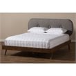 Baxton Studio Penelope Tufted King Platform Bed in Gray