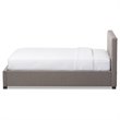 Baxton Studio Brandy Tufted Queen Storage Platform Bed in Gray
