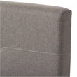 Baxton Studio Brandy Tufted Queen Storage Platform Bed in Gray
