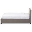 Baxton Studio Brandy Tufted King Storage Platform Bed in Gray