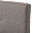 Baxton Studio Brandy Tufted King Storage Platform Bed in Gray