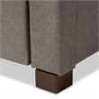 Baxton Studio Brandy Tufted King Storage Platform Bed in Gray