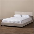 Baxton Studio Elizabeth Upholstered Full Platform Bed in Beige