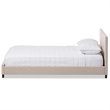 Baxton Studio Elizabeth Upholstered Queen Platform Bed in Beige