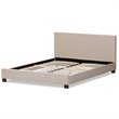Baxton Studio Elizabeth Upholstered Queen Platform Bed in Beige