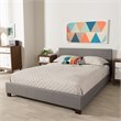 Baxton Studio Elizabeth Upholstered Full Platform Bed in Gray