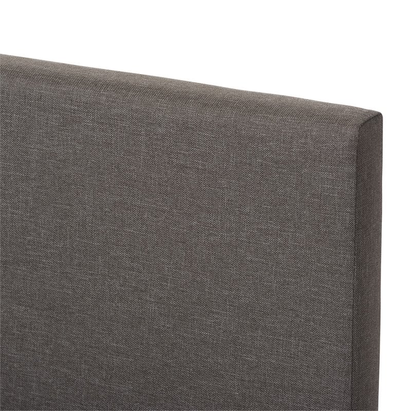 Baxton Studio Elizabeth Upholstered Full Platform Bed in Gray