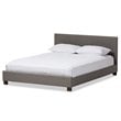 Baxton Studio Elizabeth Upholstered Queen Platform Bed in Gray