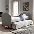 Baxton Studio Alessia Upholstered Daybed with Trundle in Gray Fabric