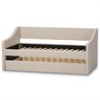 Baxton Studio Barnstorm Upholstered Daybed with Trundle in Beige