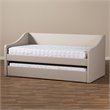Baxton Studio Barnstorm Upholstered Daybed with Trundle in Beige