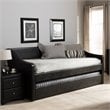 Baxton Studio Barnstorm Faux Leather Daybed with Trundle in Black