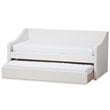 Baxton Studio Barnstorm Faux Leather Daybed with Trundle in White