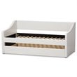 Baxton Studio Barnstorm Faux Leather Daybed with Trundle in White