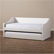 Baxton Studio Barnstorm Faux Leather Daybed with Trundle in White