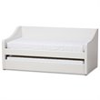 Baxton Studio Barnstorm Faux Leather Daybed with Trundle in White