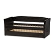 Baxton Studio Camino Faux Leather Daybed with Trundle in Black