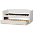 Baxton Studio Camino Faux Leather Daybed with Trundle in White