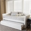 Baxton Studio Camino Faux Leather Daybed with Trundle in White