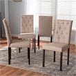 Baxton Studio Gardner Tufted Dining Side Chair in Beige (Set of 4)