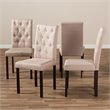 Baxton Studio Gardner Tufted Dining Side Chair in Beige (Set of 4)