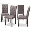 Baxton Studio Gardner Tufted Dining Side Chair in Beige (Set of 4)