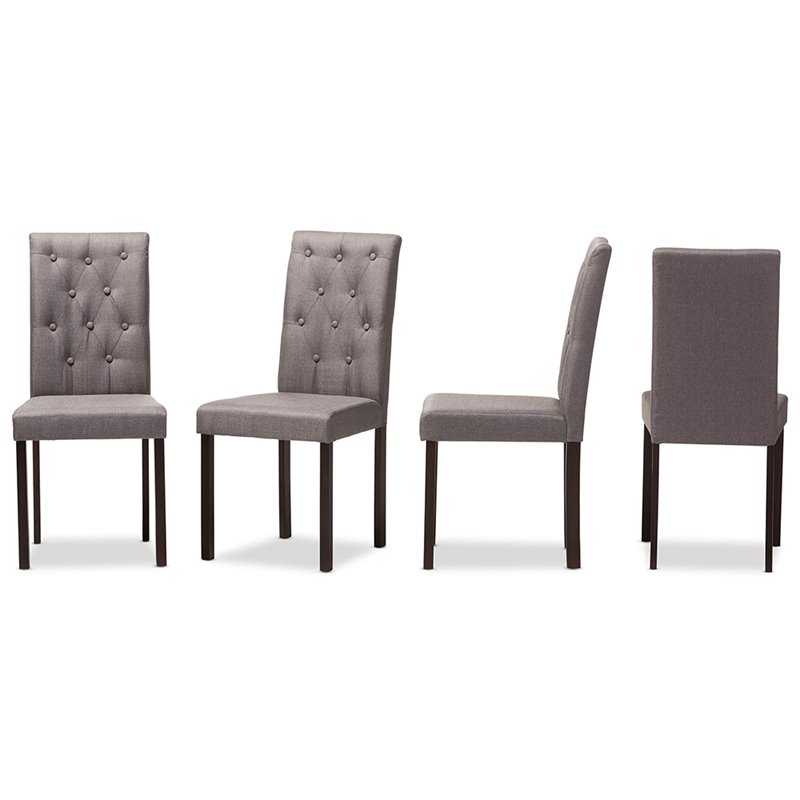 Baxton Studio Gardner Tufted Dining Side Chair in Beige (Set of 4)