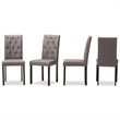 Baxton Studio Gardner Tufted Dining Side Chair in Beige (Set of 4)