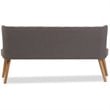 Baxton Studio Melody Tufted Wingback Sofa in Gray and Light Brown