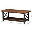 Baxton Studio Herzen Coffee Table in Antique Black and Brown