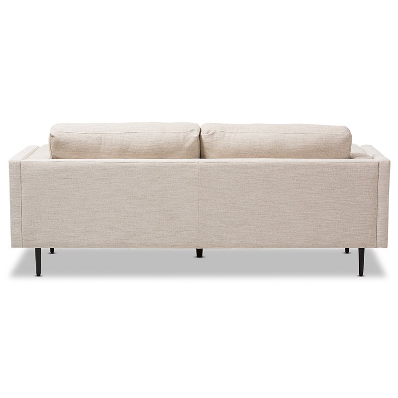 Baxton Studio Brittany Sofa in Light Beige and Black