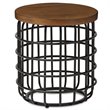 Baxton Studio Carie Accent End Table in Brown and Antique Black