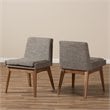 Baxton Studio Nexus Dining Side Chair in Gray and Brown (Set of 2)