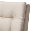 Baxton Studio Roxy Tufted Accent Chair in Light Beige and Brown