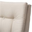 Baxton Studio Roxy Tufted Accent Chair and Ottoman Set in Light Beige