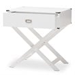 Baxton Studio Curtice White 1-Drawer Wooden End Table