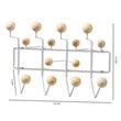 Baxton Studio Penny Wall Mounted Coat Rack in White and Light Brown