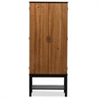 Baxton Studio Marya Home Bar Cabinet in Walnut and Wenge Brown