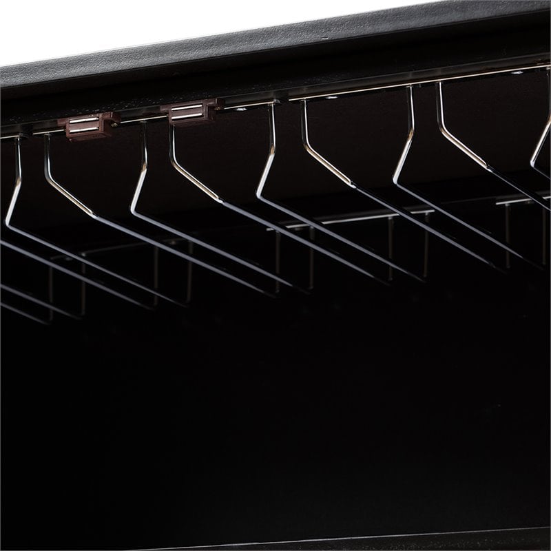 Baxton Studio Marya Home Bar Cabinet in Walnut and Wenge Brown