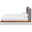 Baxton Studio Brooklyn Upholstered Queen Panel Platform Bed in Gray