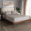 Baxton Studio Brooklyn Upholstered King Platform Bed in Light Beige