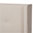 Baxton Studio Brooklyn Upholstered King Platform Bed in Light Beige