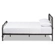 Baxton Studio Beatrice Queen Metal Bed in Black