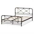 Baxton Studio Beatrice Queen Metal Bed in Black