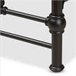 Baxton Studio Beatrice Queen Metal Bed in Black