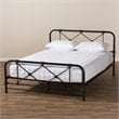 Baxton Studio Beatrice Queen Metal Bed in Black