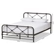 Baxton Studio Beatrice Queen Metal Bed in Black