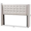 Baxton Studio Ginaro Queen Winged Panel Headboard in Grayish Beige