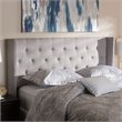 Baxton Studio Ally King Winged Panel Headboard in Grayish Beige