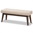 Baxton Studio Elia Button Tufted Bedroom Bench in Beige